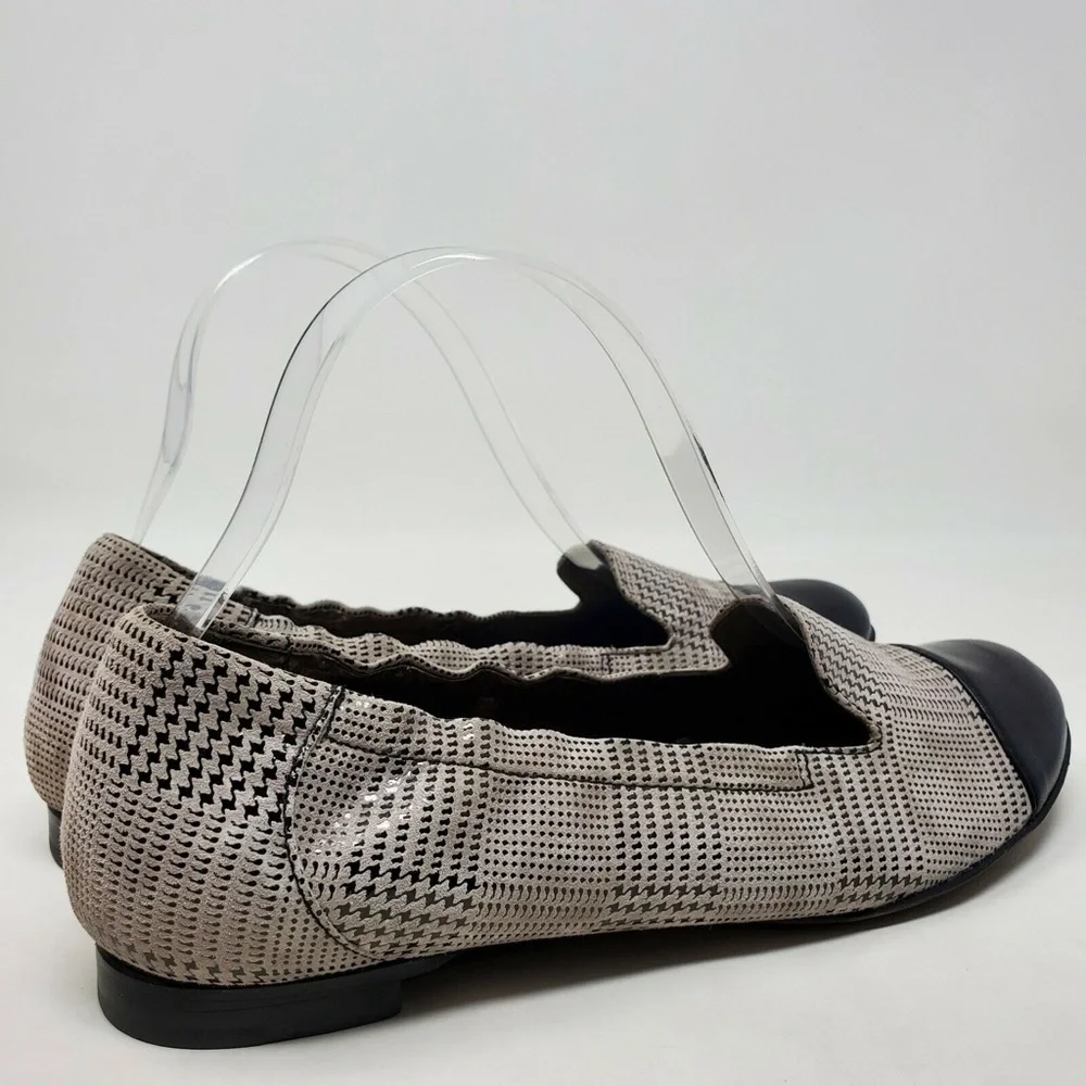 AGL ATTILIO GIUSTI LEOMBRUNI LEATHER CAP FLATS 8 - Picture 4 of 11